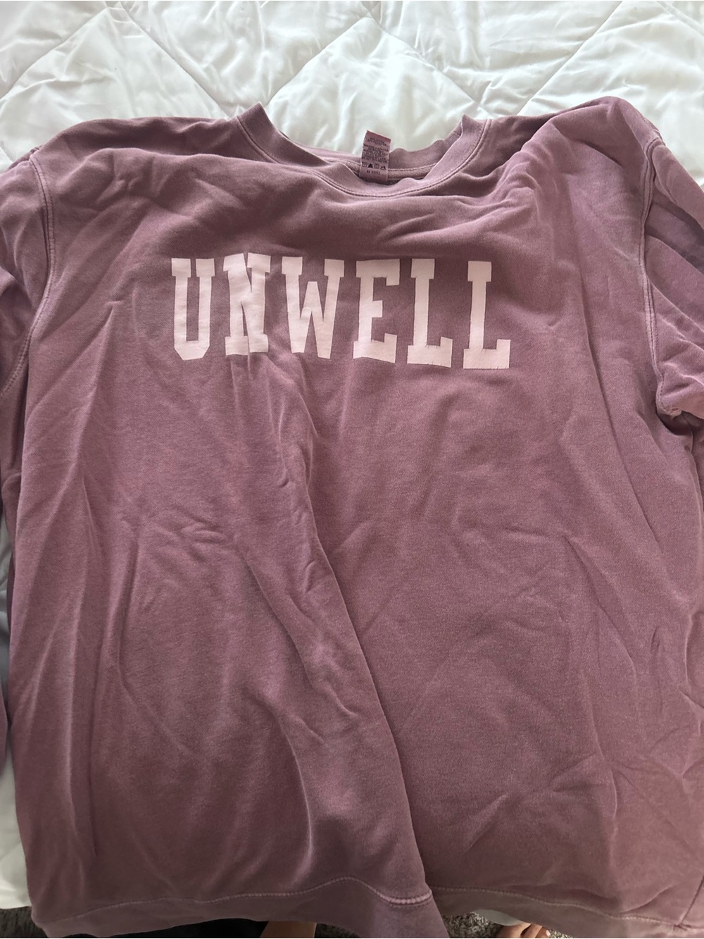 Unwell Graphic Long-Sleeve Shirt - Dusty Mauve